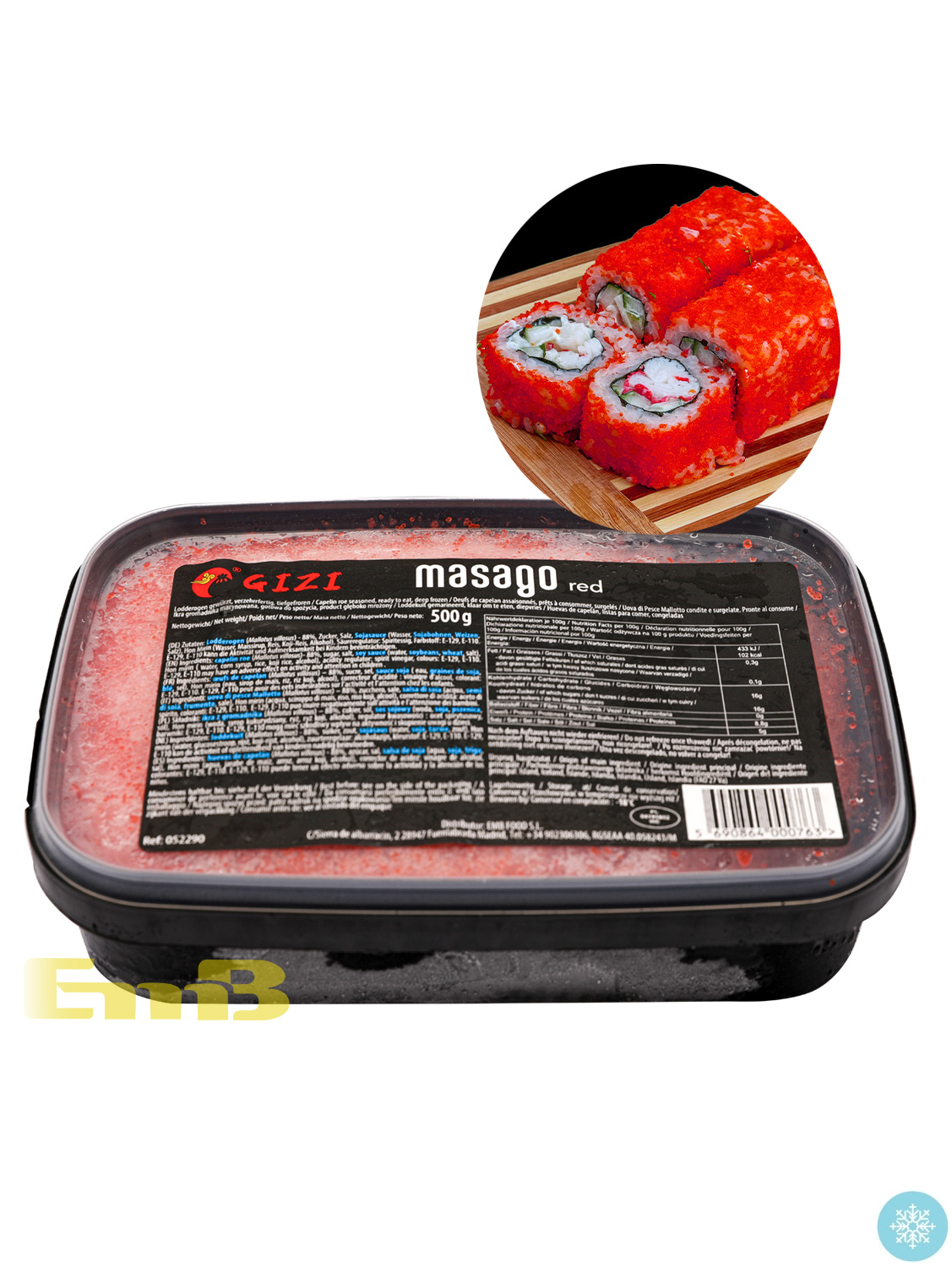 Masago rojo GIZI 12/500g | EMBFOOD