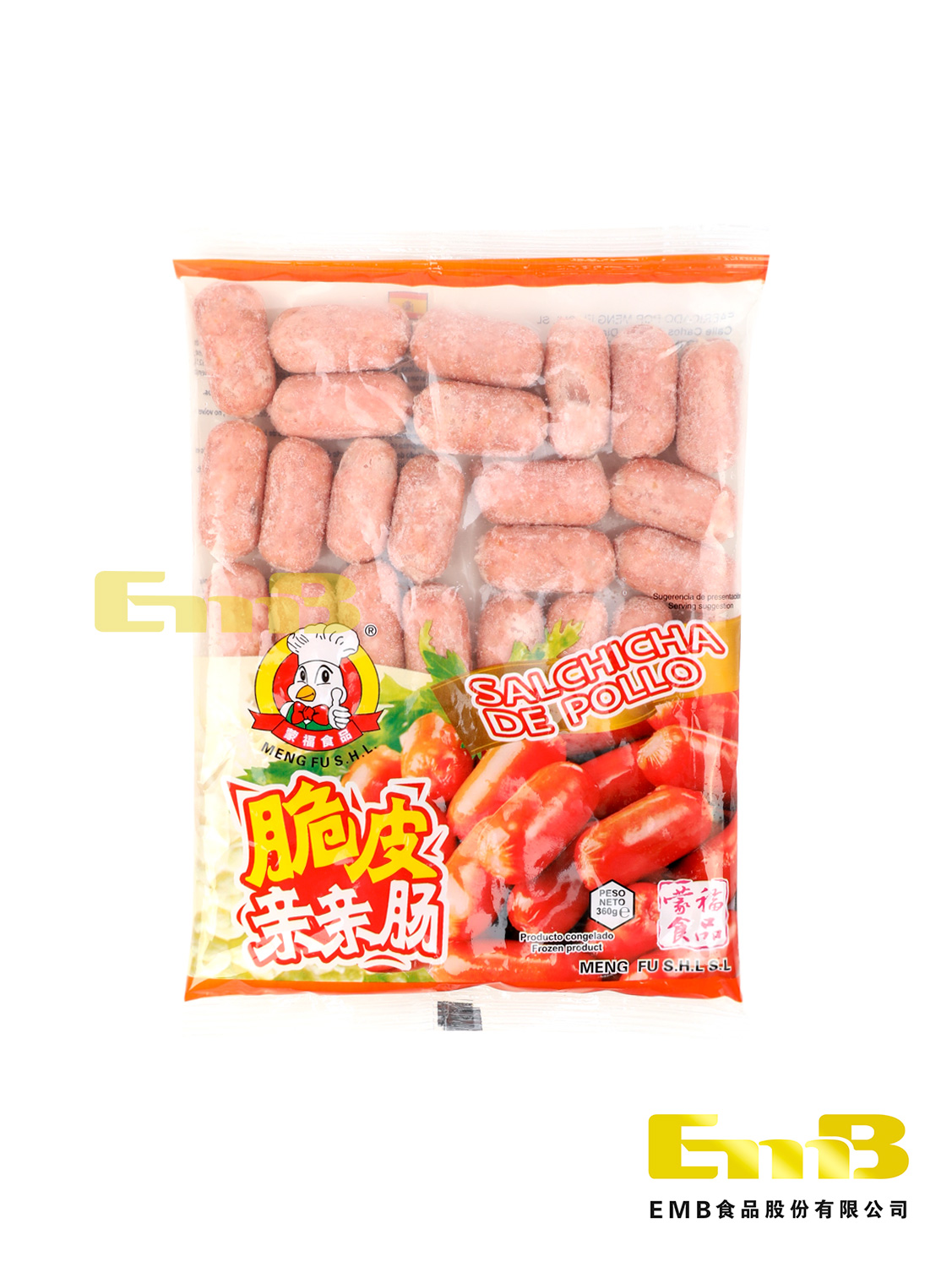 *#Salchicha de pollo MENGFU 16/360g | EMBFOOD