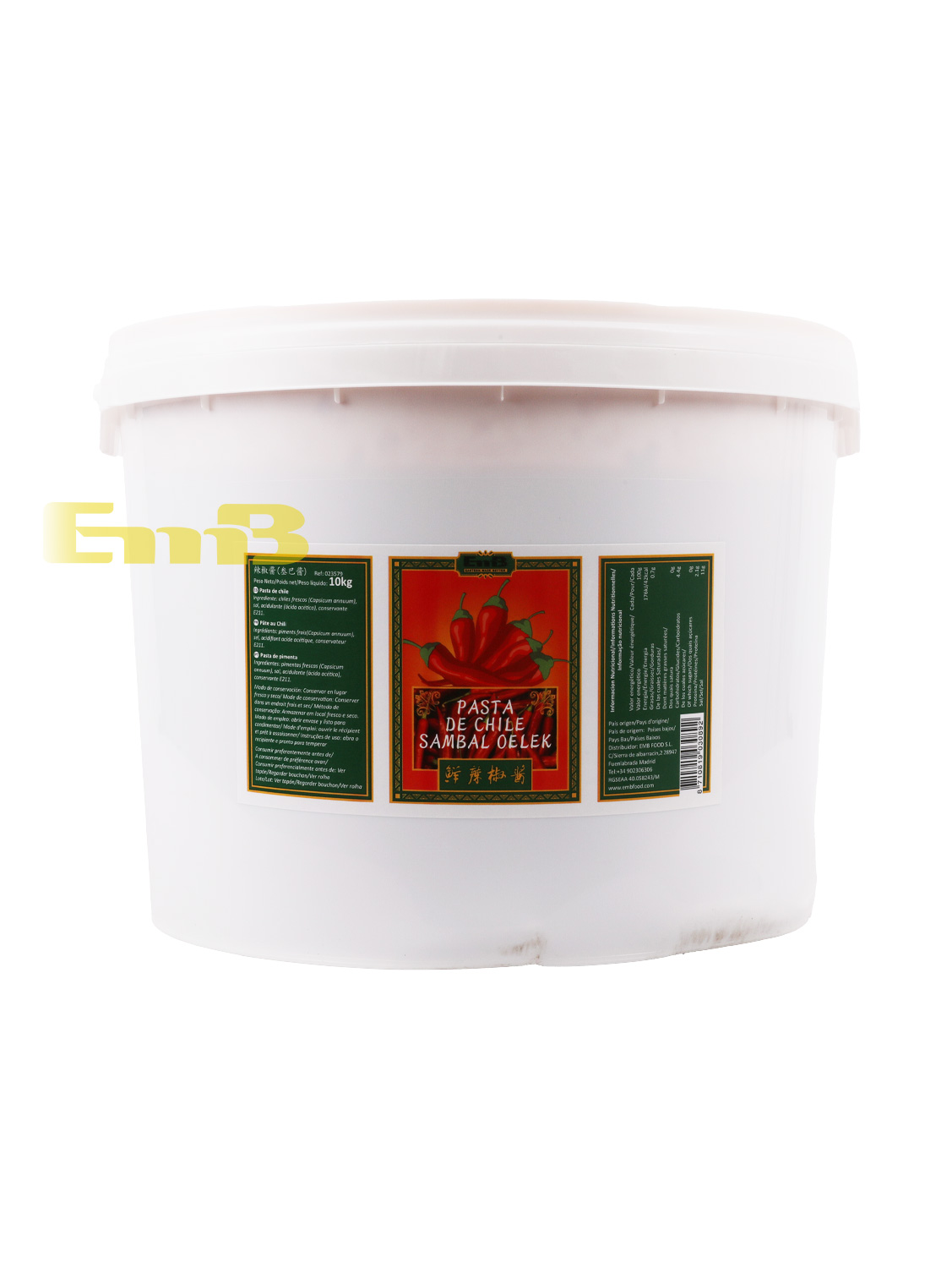 Pasta de Chile Sambal Oelec EMB 10kg | EMBFOOD