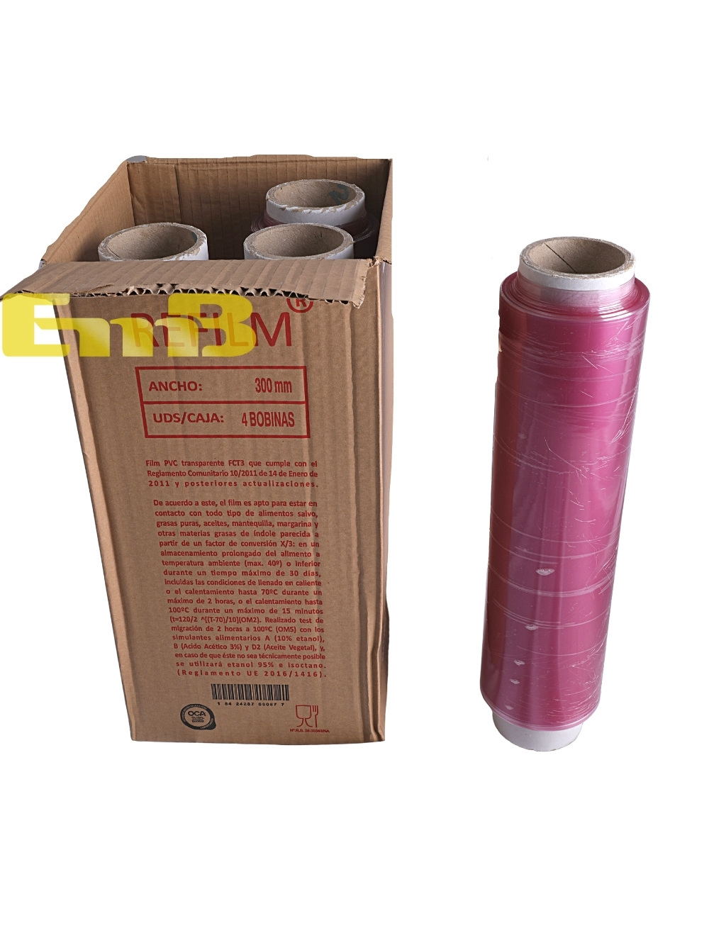 食品用紫色打包保鲜膜 30*300 4/个 | EMBFOOD