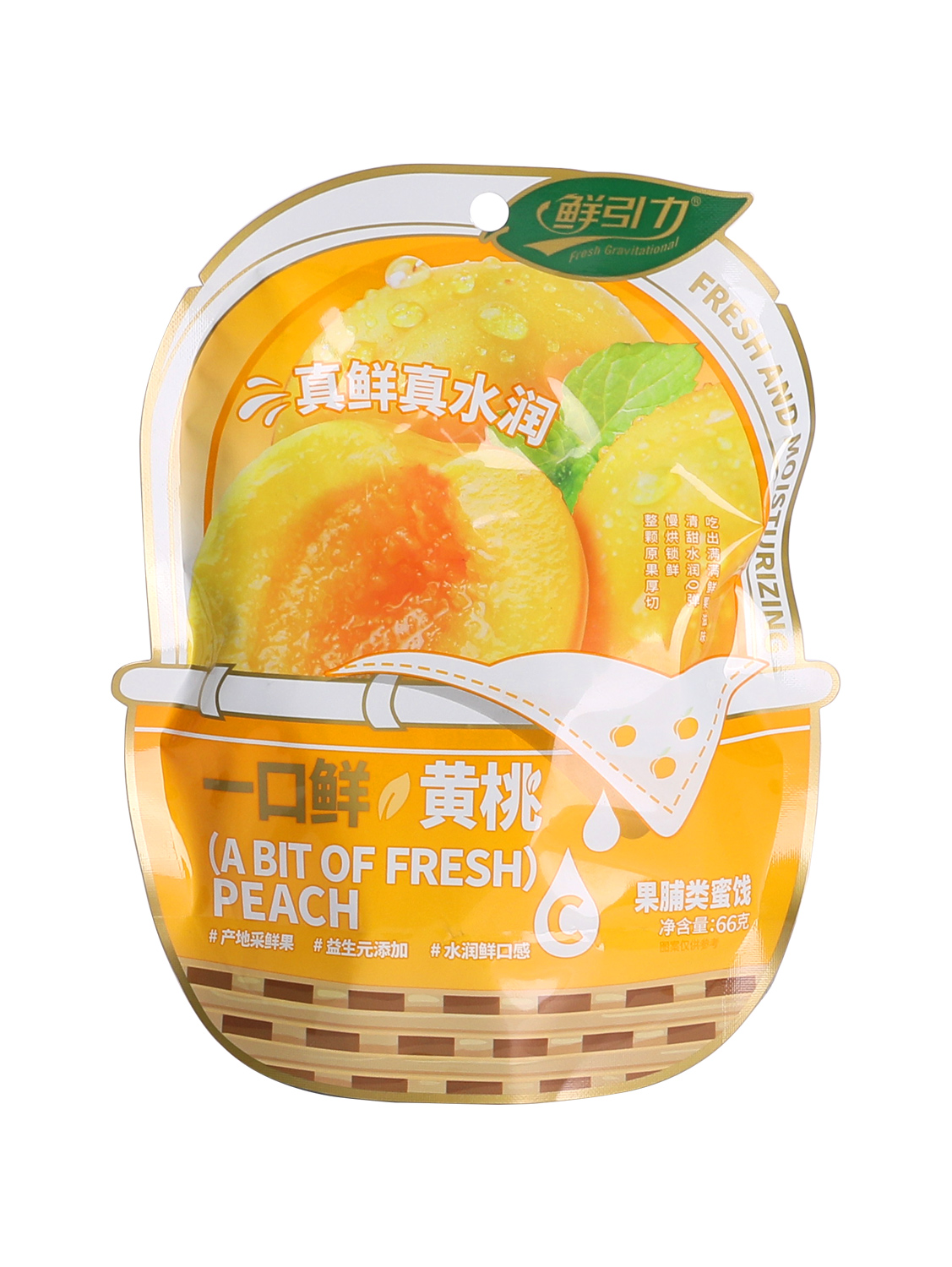 鲜引力一口鲜黄桃干 30/66g | EMBFOOD