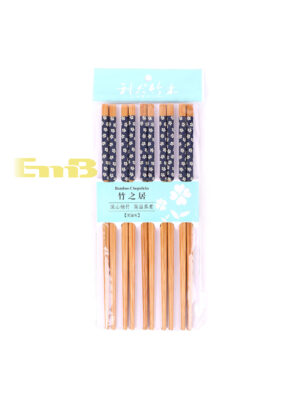 利众炭化竹筷子蓝色樱花 1*144(12*12u) 10双装 0342 | EMBFOOD