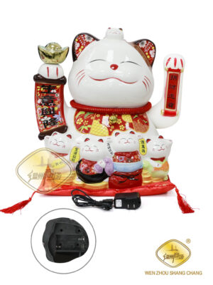 摇手招财猫(五福生意兴隆)18寸 1*4 JMXH-46 | EMBFOOD