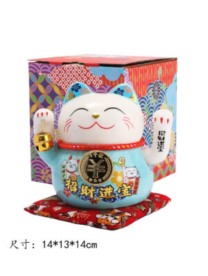 摇手招财猫 1*48 14*13*14cm 240405-5寸白色赚钱猫 | EMBFOOD