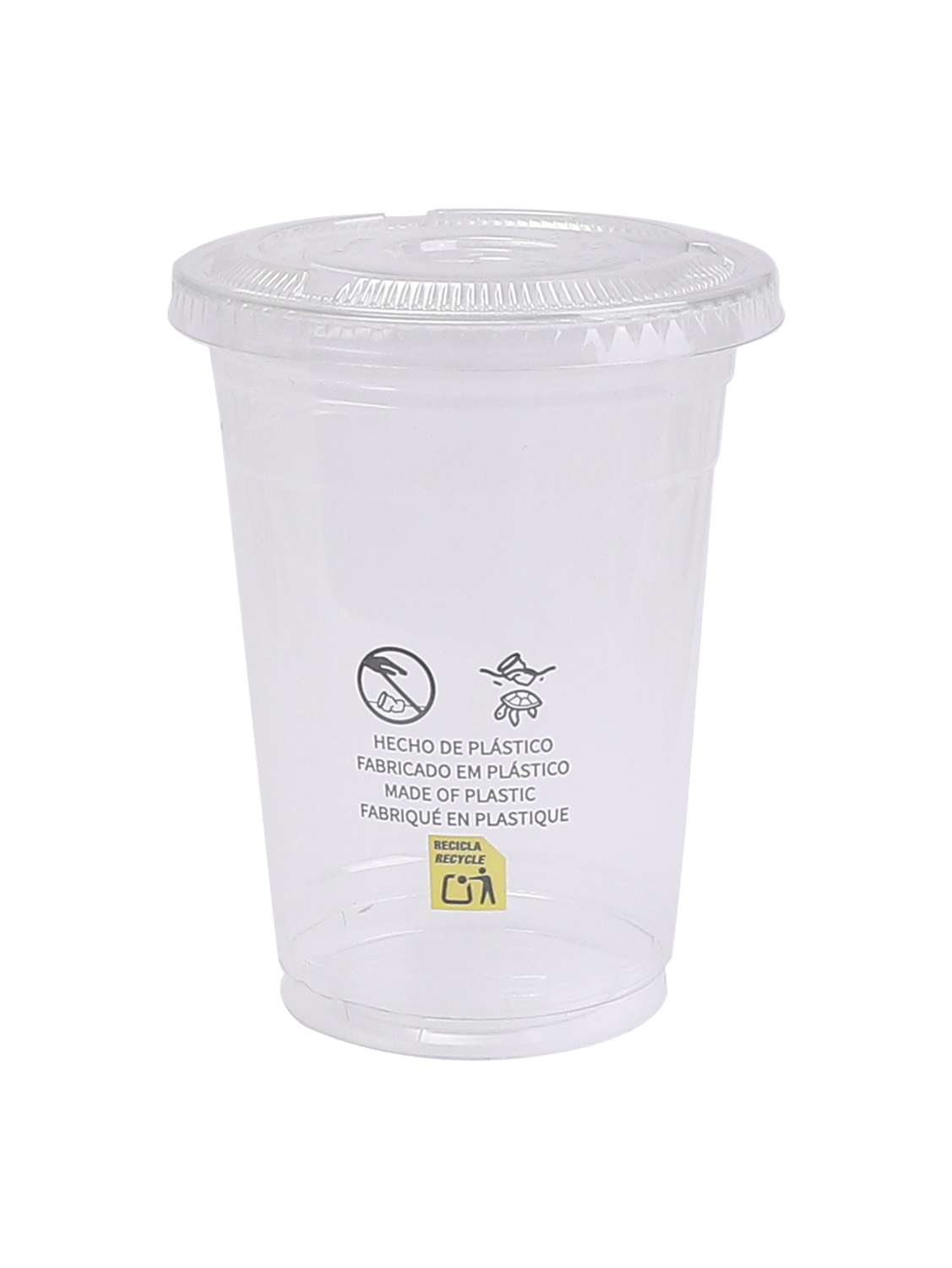 一次性透明塑料冰杯+盖 1*20条(每条50个装)16oz/450ml/95mm | EMBFOOD