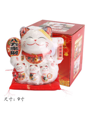 HD新开运红牌招财猫9寸 1*27 112-9 | EMBFOOD