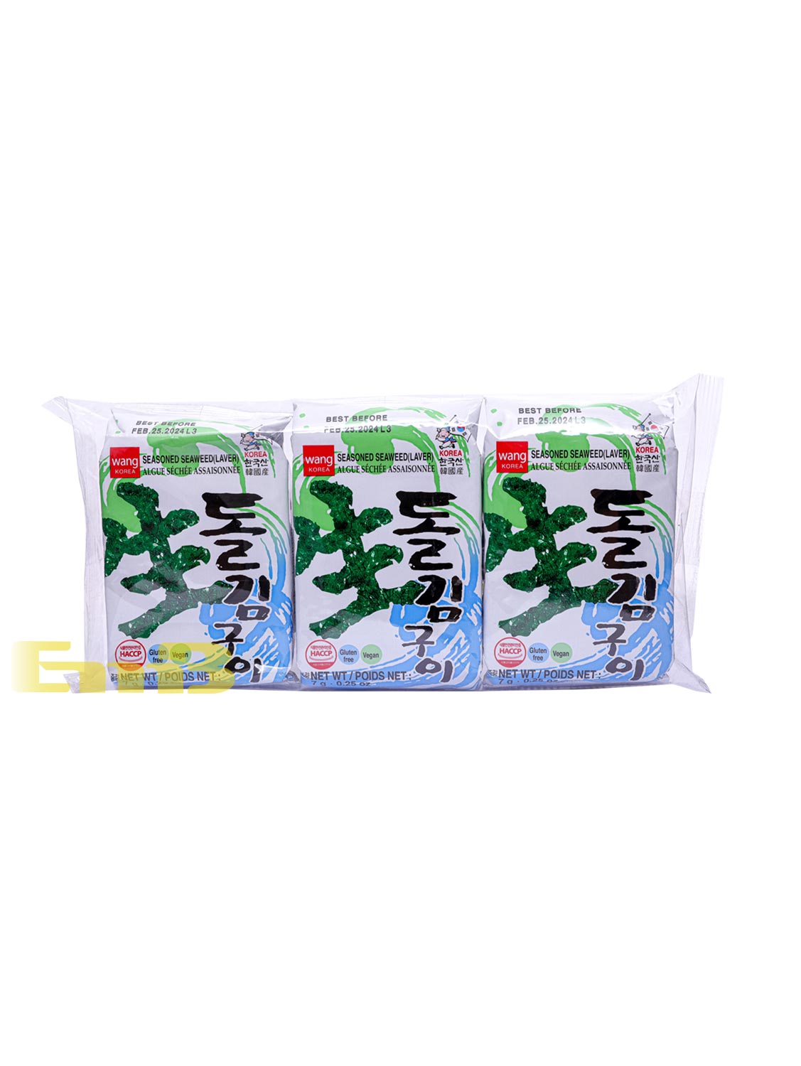 韩国WANG即食海苔 24/21g(3包入) | EMBFOOD