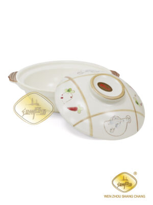 HQJ莹玉白色砂锅600ml 1*20 K606 7.5寸 | EMBFOOD