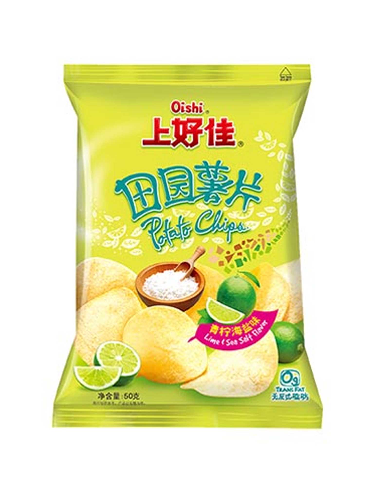 合并10+1(014058虾条) 上好佳田园薯片(青柠海盐味) 20/50g | EMBFOOD