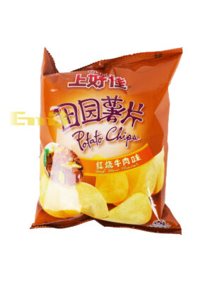合并10+1(014058虾条) 上好佳田园薯片(红烧牛肉味) 20/50g | EMBFOOD