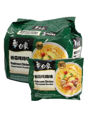 合并10+1白象味鲜美经典香菇炖鸡味面 30/104g 五连包 | EMBFOOD