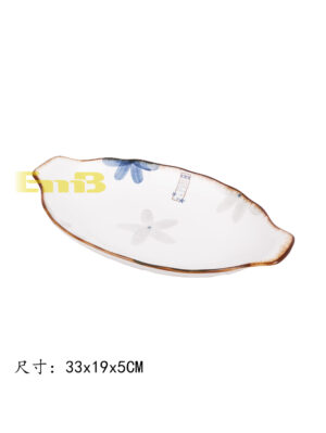 GM墨兰双耳鱼盘13寸 1*30 33x19x5cm | EMBFOOD