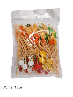 FJX水果珠串竹签12cm 1*100包(100支装) | EMBFOOD