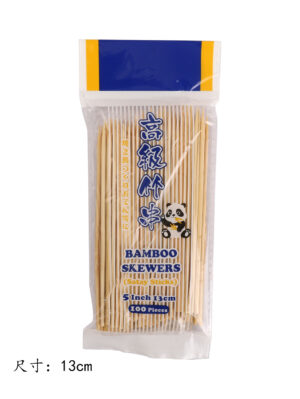 竹签 1*100包 13cm*100根*2.5mm 5寸 | EMBFOOD