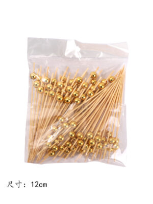 FJX金珠珠串竹签12cm 1*100包(100支装) | EMBFOOD