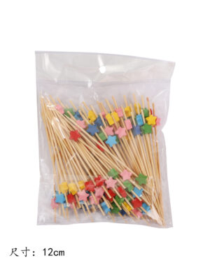 FJX星星珠串竹签12cm 1*100包(100支装) | EMBFOOD