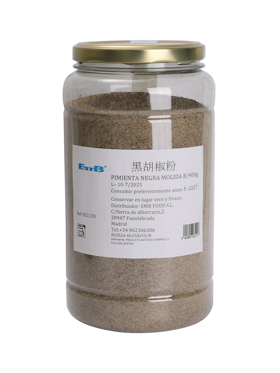 *黑胡椒粉 24/900g ANTONIO GIMENEZ | EMBFOOD