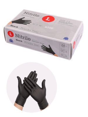 RUBBEREX寿司手套100装(黑色L) 1*10盒 | EMBFOOD