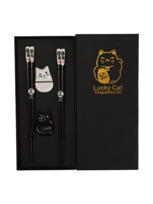 CF猫咪木筷黑白筷架2筷2架套装 1*160或240 | EMBFOOD