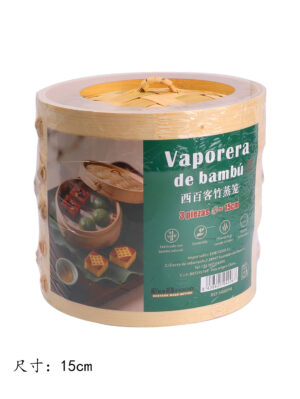 西百客竹蒸笼6寸 1*48 15cm | EMBFOOD
