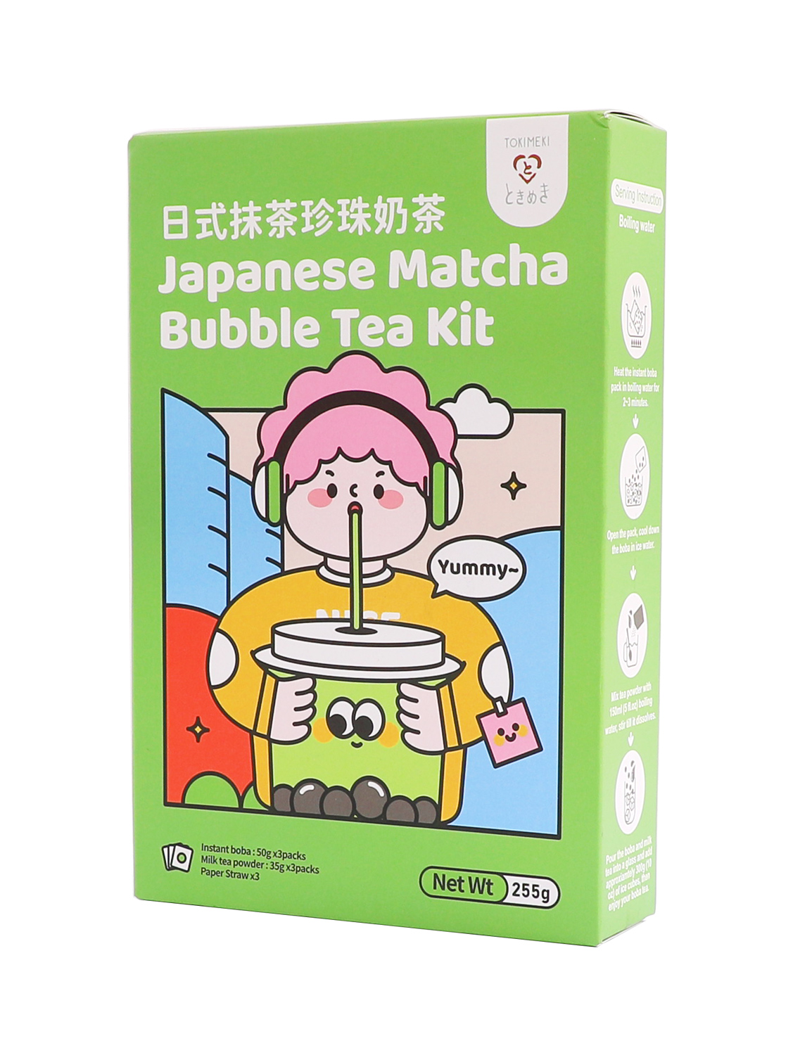 Tokimeki日式抹茶珍珠奶茶 12/255g | EMBFOOD
