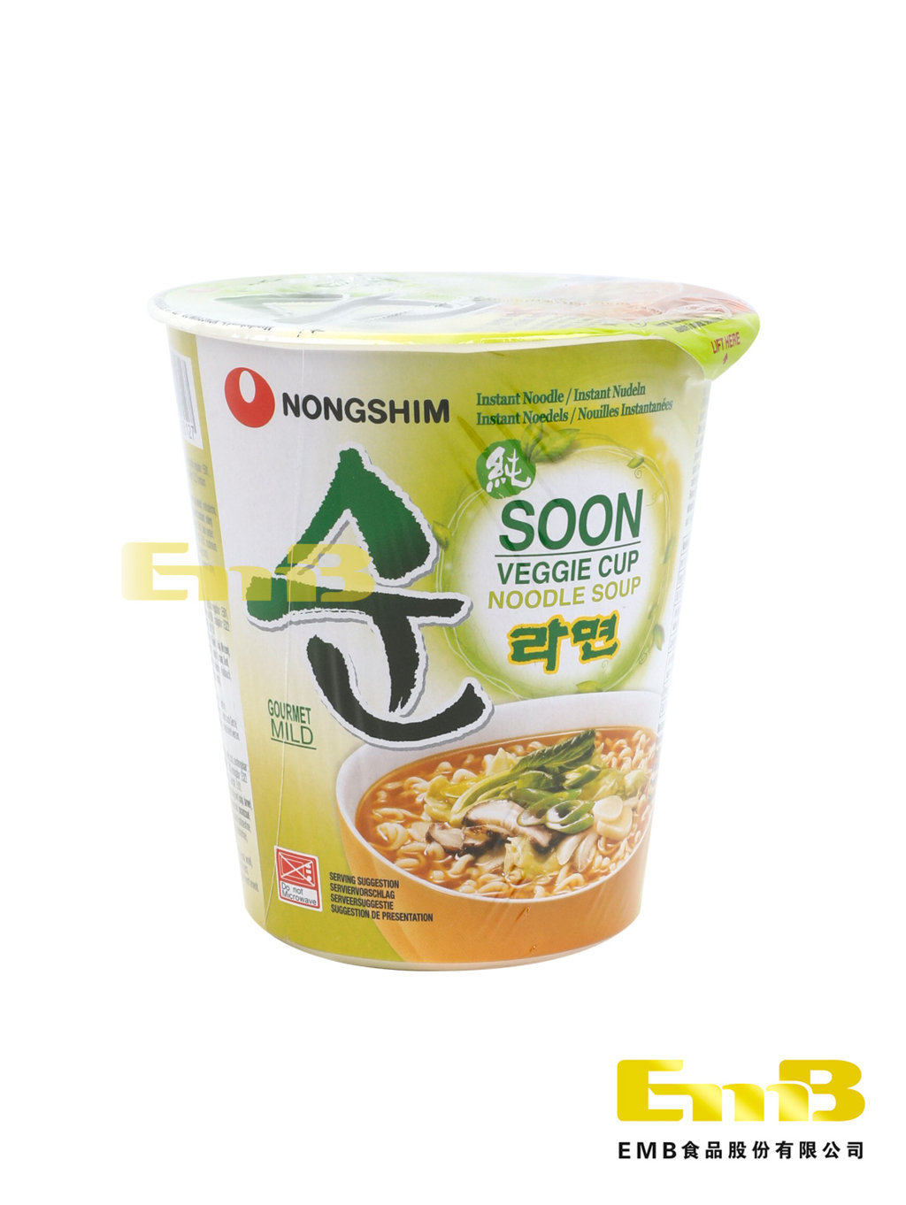 (合并10+1)韩国农心香菇蔬菜面*杯 12/67g | EMBFOOD