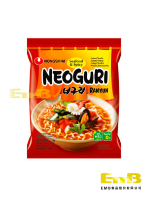 韩国农心Neoguri Hot香辣海鲜拉面 20/120g | EMBFOOD