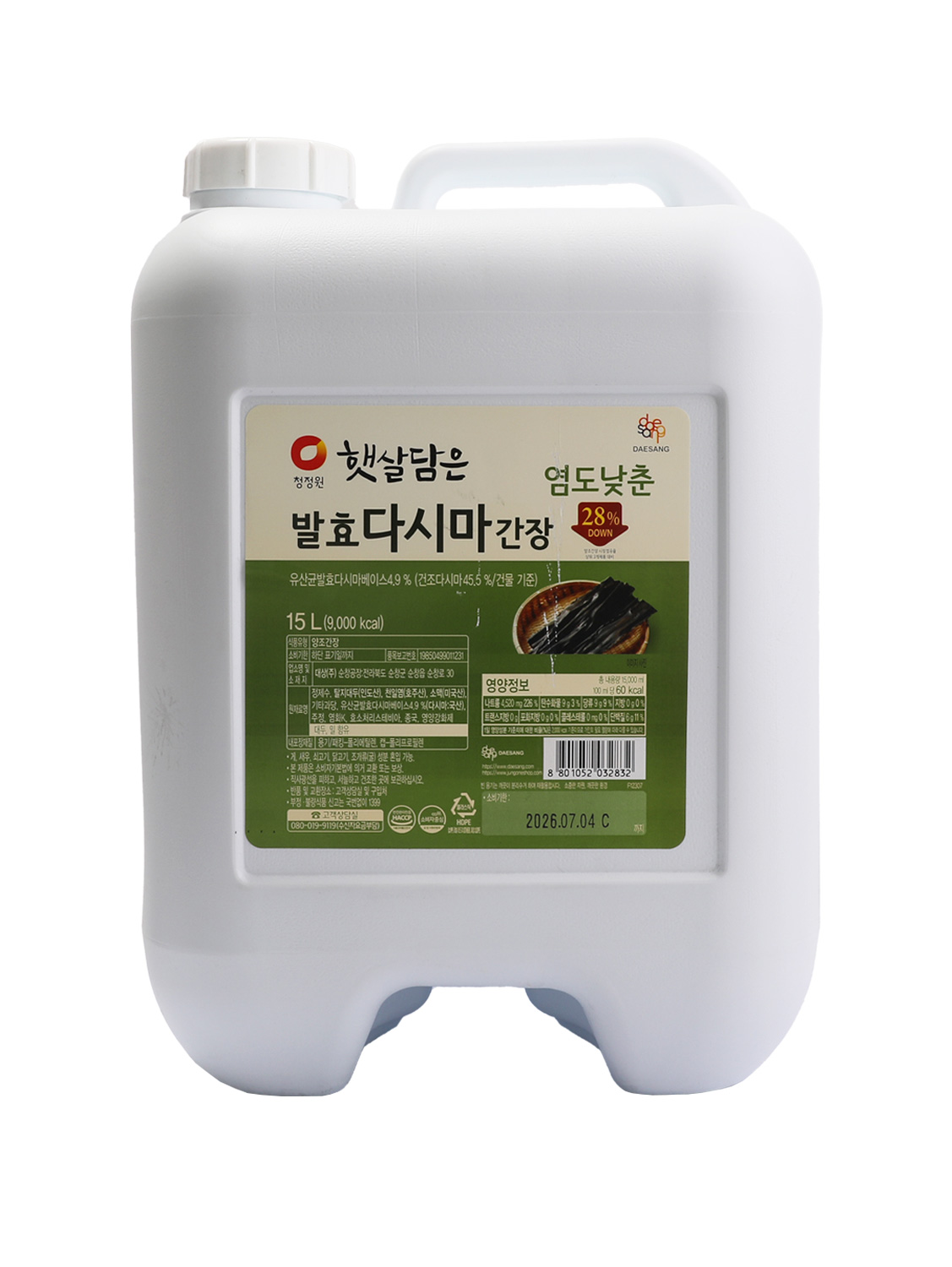 韩国CJO清净园低盐海带酱油 15L | EMBFOOD