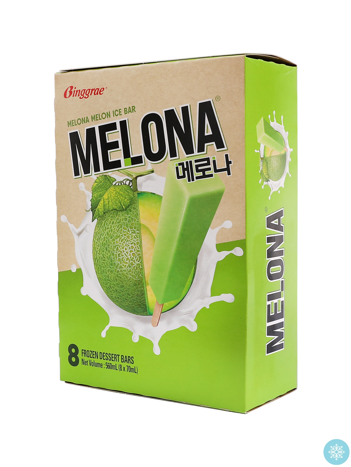 合并10+1Binggrae哈密瓜冰棒冰淇淋 8/560ml(8x70ml) | EMBFOOD