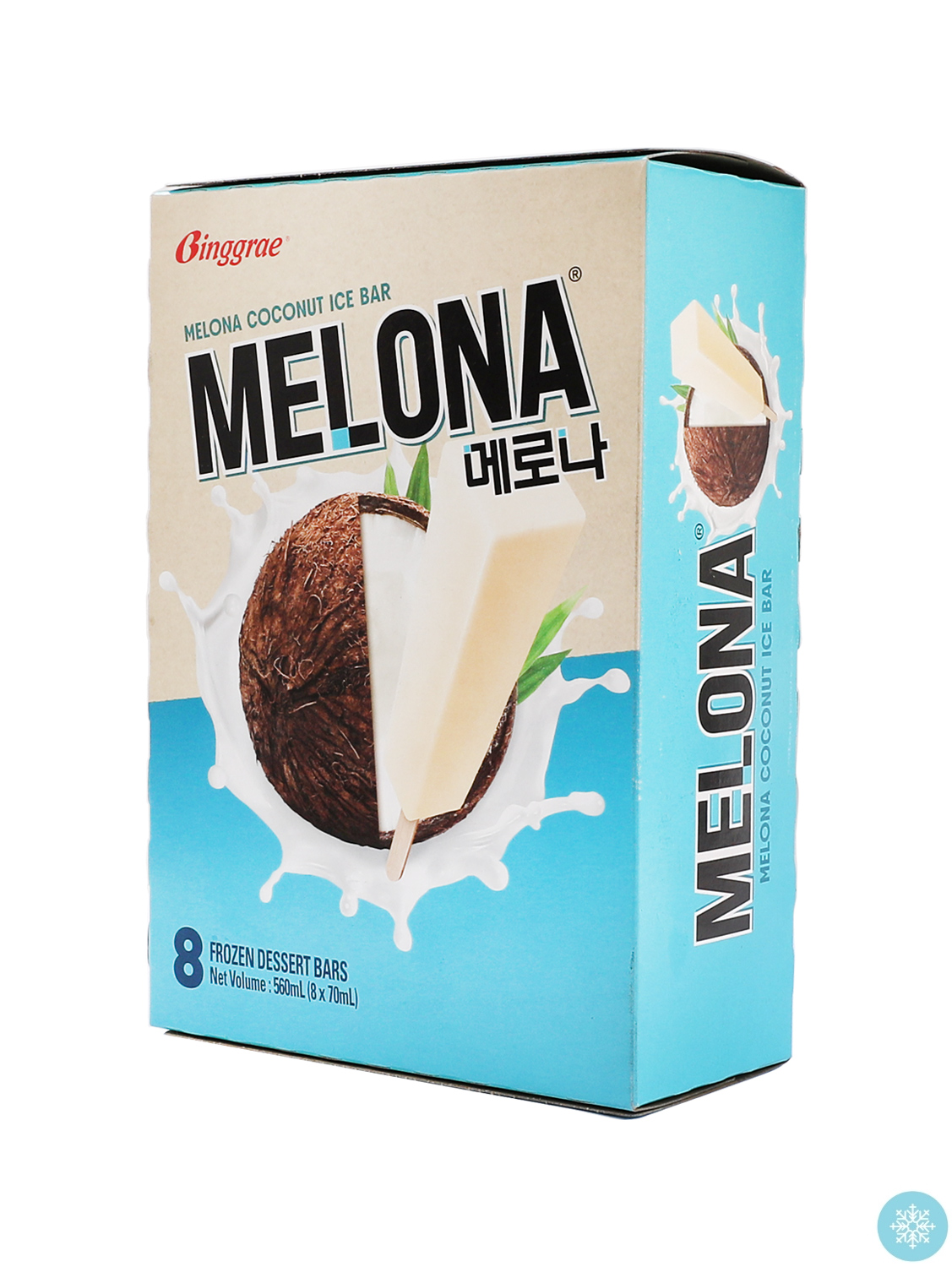 合并10+1Binggrae椰子冰棒冰淇淋 8/560ml(8x70ml) | EMBFOOD