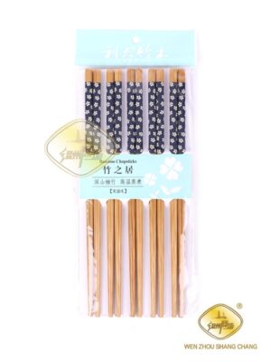 利众炭化竹筷子蓝色樱花 1*144(12*12u) 10双装 0342 | EMBFOOD
