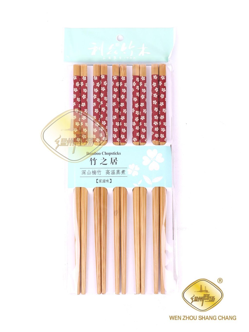 利众炭化竹筷子红色樱花 1*144(12*12u) 10双装 0343 | EMBFOOD