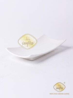 JY白色陶瓷长方翘角盘6寸 1*240 YS0111A | EMBFOOD