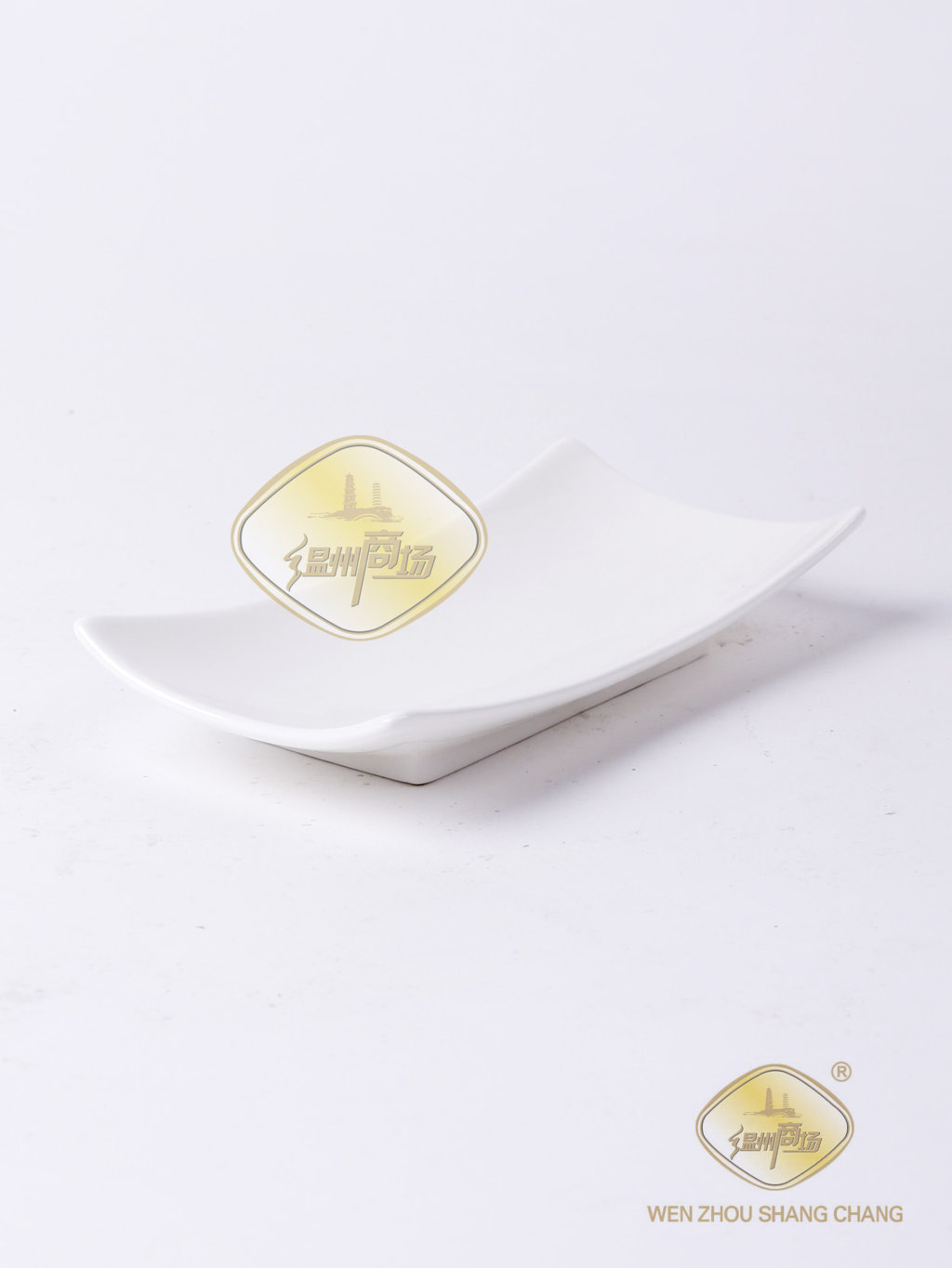 JY白色陶瓷长方翘角盘6寸 1*240 YS0111A | EMBFOOD