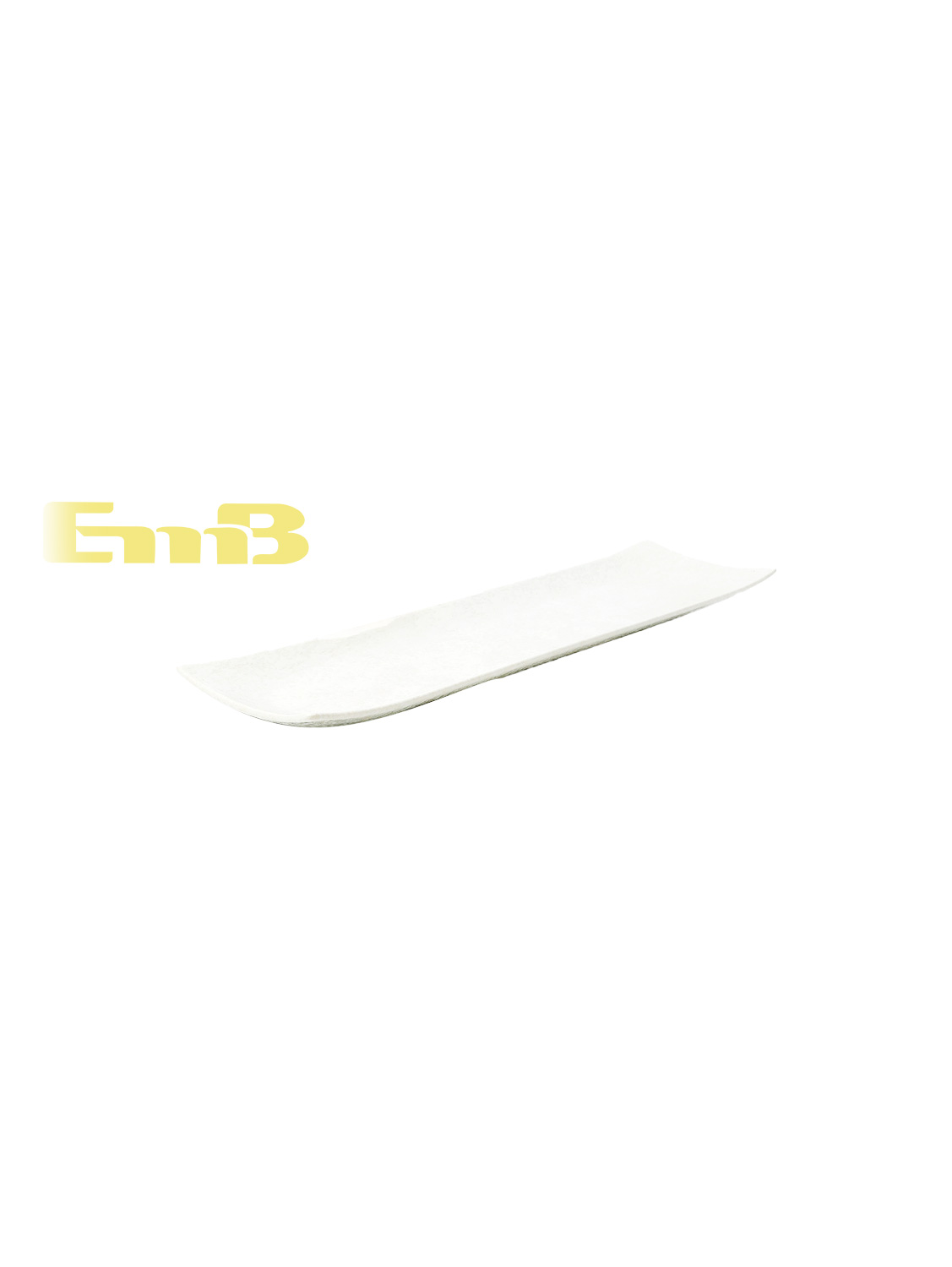 JY白色陶瓷长方翘角盘7寸 1*88 YS0111E | EMBFOOD