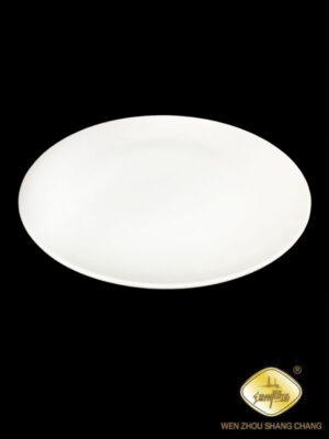JY白色陶瓷浅式盘8寸 1*60 YS0267C | EMBFOOD
