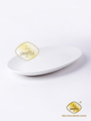 JY白色陶瓷深浅式鱼盘10寸 1*44 YC0102 | EMBFOOD