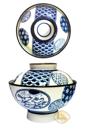 JM日本彩高脚盖碗 1*36 11.5x6.5cm JM533 | EMBFOOD