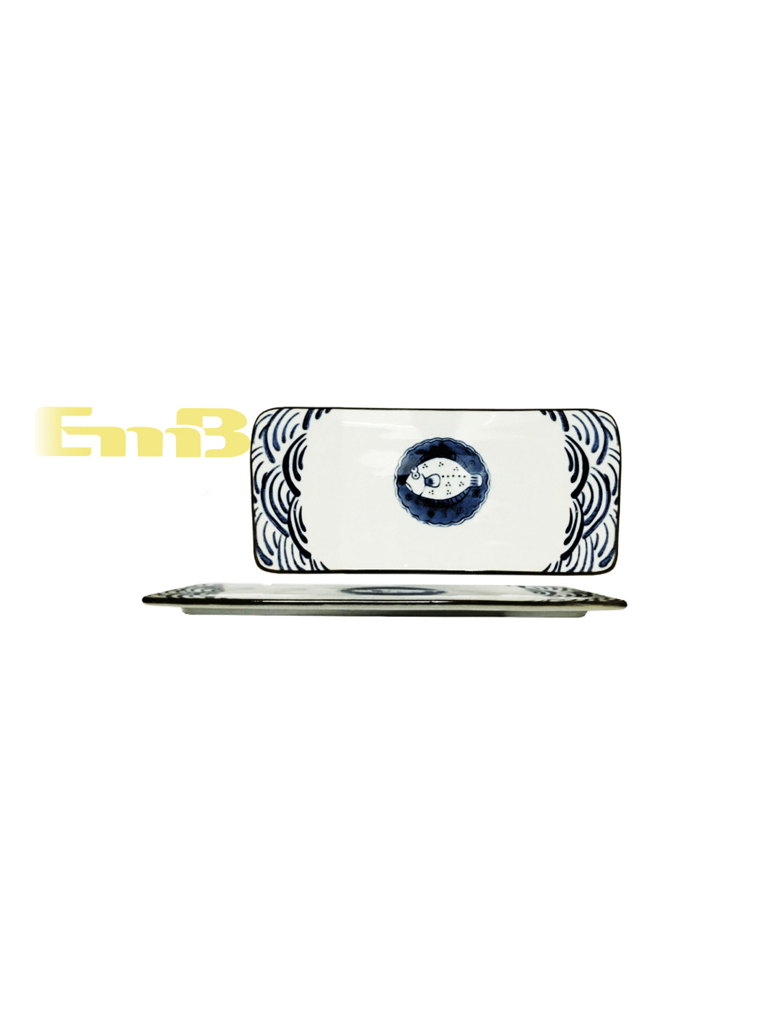 GM海浪平板盘(怪鱼) 1*30或32 13.5寸 35x16x1.5cm | EMBFOOD