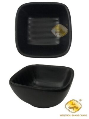 WB密胺黑色磨砂2.75寸方型酱料碗 1*460 140143 | EMBFOOD