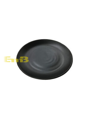 WB 密胺黑色磨砂圆盘200/6寸 7006 | EMBFOOD