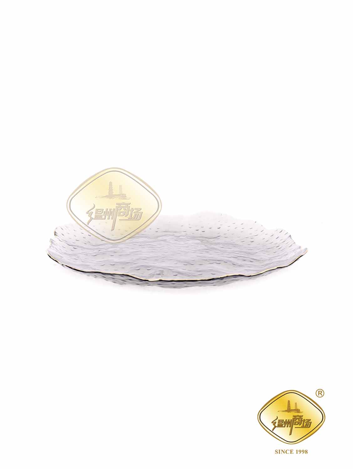 GM灰色2号描金葵花盘10寸 1*24 | EMBFOOD