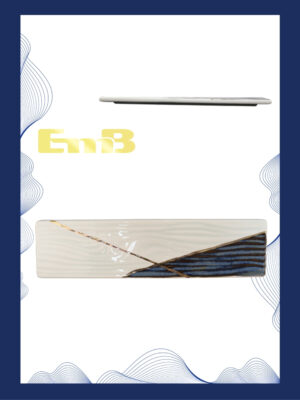 GM蓝白木纹长条盘 1*40 35x9cm | EMBFOOD