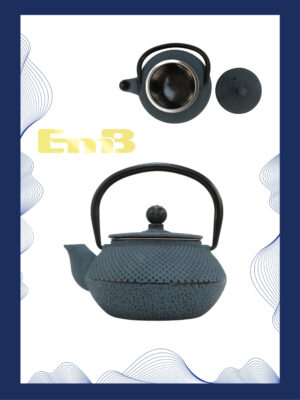 竖纹墨绿色铁茶壶 1*27 0.35L 11.5x7cm | EMBFOOD