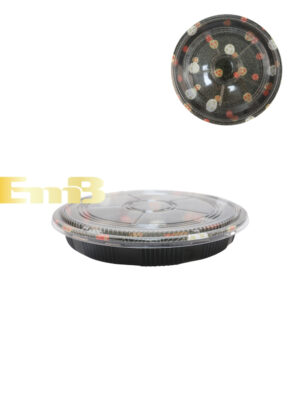 HP-61圆形寿司外卖盒100装 2*50p 28.2x4.5cm | EMBFOOD