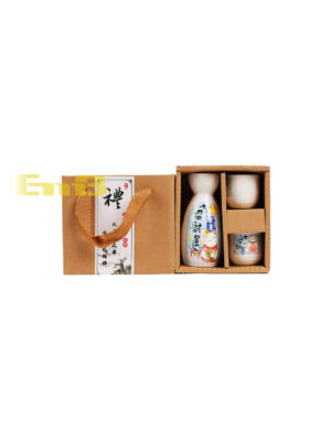 礼盒装招财猫清酒壶杯 1*60盒(1壶+2杯) | EMBFOOD