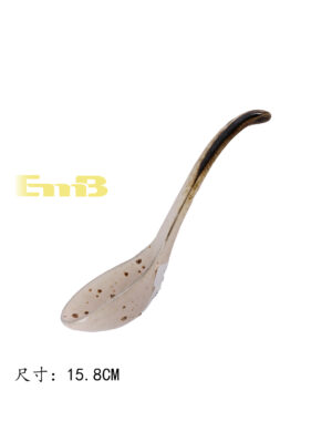 GM墨绿边点点汤勺弯更 1*150 15.8cm | EMBFOOD