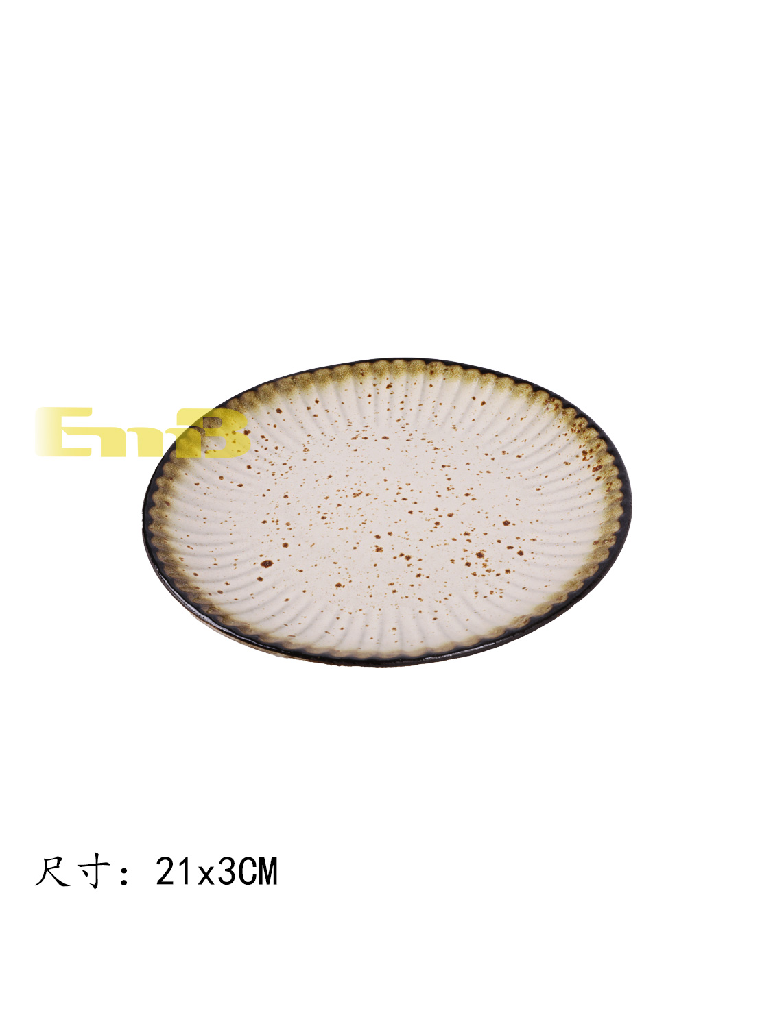 GM2#墨绿边点点条纹月光盘 1*36 21x3cm | EMBFOOD