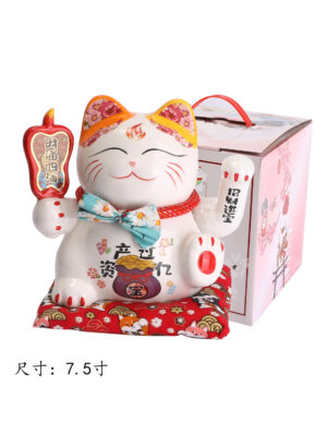 HD摇手招财猫(资产过亿)7.5寸 1*12 021407B | EMBFOOD