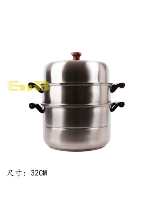美厨艺木柄三层蒸锅32cm 1*8 | EMBFOOD